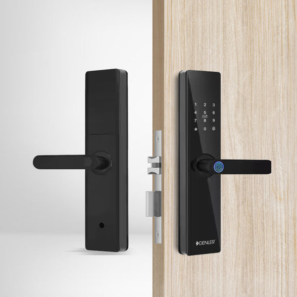 Denler DL05 Smart Door Lock, Fingerprint Lock, Digital Door Lock, Inbuilt Wi-Fi, Fingerprint Lock, RFID Card, PIN, Keys