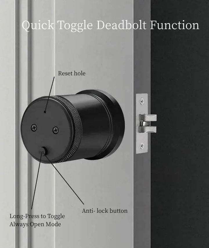 Denler DB03 Wi-Fi Smart Door Lock, Digital Door Lock, Fingerprint, PIN, Card, Manual Key Access min 30-50mm Doors - Denler