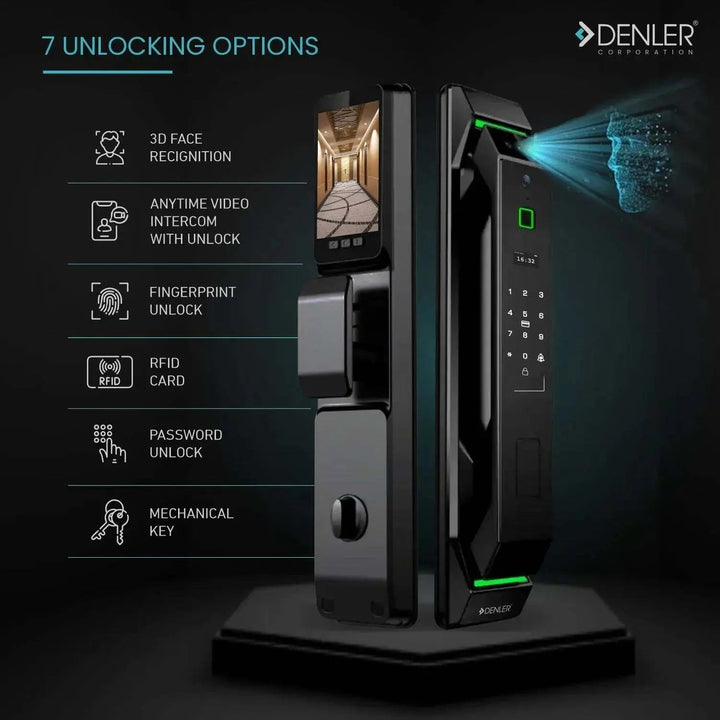 Denler FLv2 Smart Door Lock - Voice Unlock & Face ID